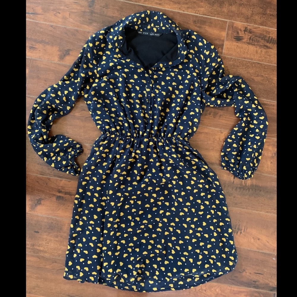 🌟RARE🌟Vintage Zara Mini Dress in Heart Print
